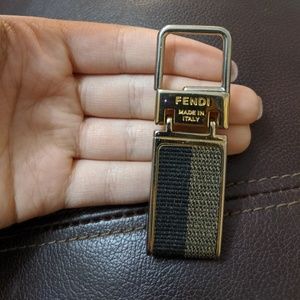 Authentic Fendi Vintage Italian Golden Keychain